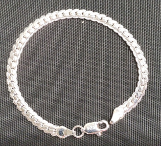7&frac12;" 925 Snake Chain Link Bracelet