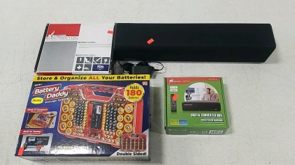 Bestisan Sound Bar, Battery Daddy Storage System, Digital Converter Box, Electrolysis Hair Removal System