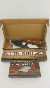 Tri-Angular Push Dagger, Medieval Toothpick, Wide Blade Knife