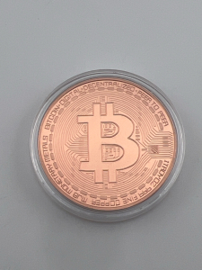 (1) 1 Troy Oz Fine Copper Bitcoin