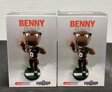 (2) Benny Beaver (OSU) Figurines