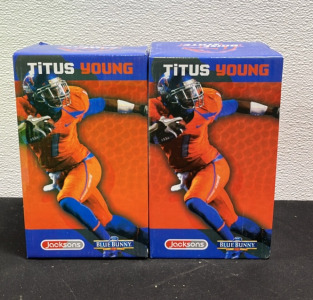 (2) Titus Young (BSU) Figurines