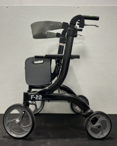 (1) Drive Medical RTL10266BK-H Nitro Aluminum Rollator, Hemi Height, 10 Inch Casters