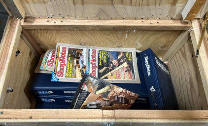 (1) Utility Storage Container w/ Shop Magazines