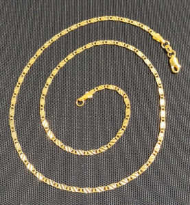 18" 14k Gold Plated Valentino Chain Link Necklace