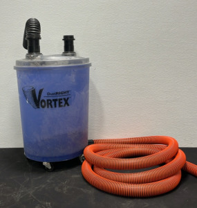 (1) Dustright Complete Dust Collection System: Cyclone Dust Separator with 36'' Flex-Form Hose, 10-Gallon Translucent Bucket (1) Hose