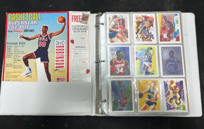 (1) Binder Full of Basketball Superstar Cut-Outs From Kelloggs Corn Flakes