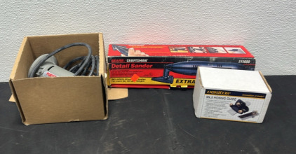 (1) Porter&bull;Cable Cutout Tool (1) Sears/Craftsman Detail Sander (1) Mk.II Honing Guide