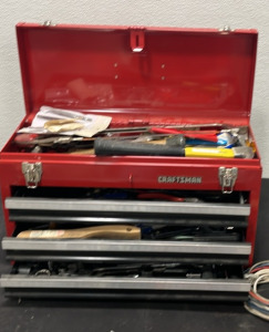 (1) Portable Craftsman Tool Box w/ Assorted Tools