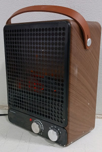 (1) Smart+ Heater - Portable Electric Fireplace w/ Controls & Faux Wood Finish