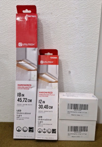 (1) Utilitech LED Under Cabinet Hardwired 18" Light, (1) Utilitech LED Under Cabinet Hardwired 12" Light & (2) 2-Packs Of Slirceods Multi Stage Shower Filters