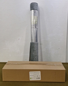 (1) ASD Lighting 24" 25W LED Vanity Linear, Nickel Finish & (1) 3 X 5 Foot Area Rug, Grey