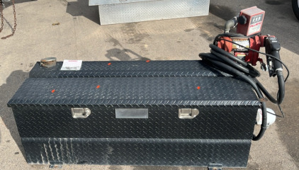 43 Gallon Fuel Tank With Fill-Rite Gas Nozzle 19&rdquo;x4&rsquo;7&rdquo;x21&rdquo;