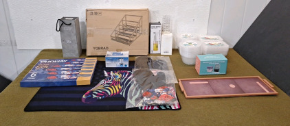 (1) 6-Piece Kitchen Knife Set, (1) 4-Tier Organizer Shelf, (2) Silicone Grip Oven Mitts, (1) Hydrogen Rich Water Bottle & More