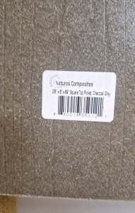 (10) Natures Composites, Square Top Composite Picket Fence Boards, 69"H X 5"W X 3/8" Thick, Charcoal Grey
