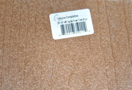 (10) Natures Composites, Dog Ear Top Composite Picket Fence Boards, 69"H X 5"W X 3/8" Thick, Timber Brown