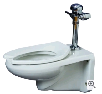 (1) Wall Mount Flush Valve Toilet Bowl - PF1731WH