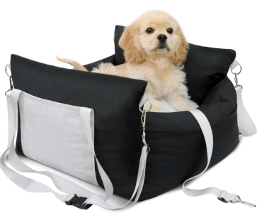 (1) Black Dog Car Seat Carrier w/ Safety Straps - $50 Value