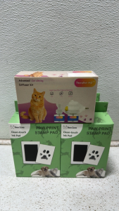 (1) 2-Pack TheraPet Advanced Cat Calming Diffuser Kit, (4) Paw Print Stamp Pad Kits