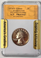 (3) Proof Quarters: 1965, 1968, 1974 Plus (1) 1965 Uncirculated Quarter - 5