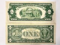 (3) Gold Bank Notes, 1973 Uncirculated 2 Dollar Bill, and 1957 Silver Certificate - 4