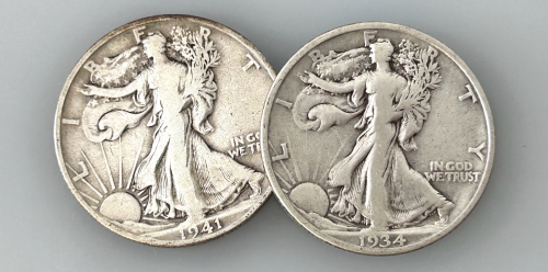 (2) Walking Liberty Half Dollars (90% Silver)