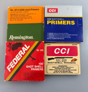(4) Partial Boxes Shotgun Primers