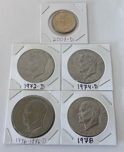 Eisenhower Dollar Coins With D Bicentennial Dollar Coin