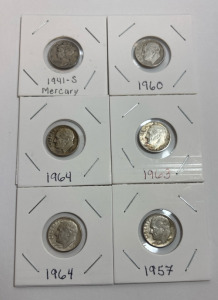(6) Silver Dimes
