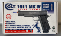Colt 1911 MK IV Hicap Frame Gas Powered Airsoft Gun and Airsoft Ammo - 2