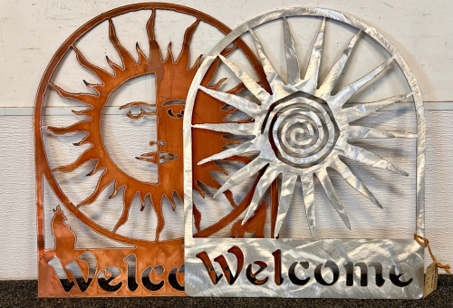 (2) Custom Metal Welcome Signs By Jacks Metal Works