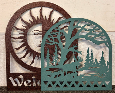 (2) Custom Metal Signs By Jacks Metal Works