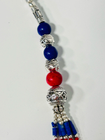 Beautiful Statement Blue Lapis Lazuli and Red Coral Necklace - 4
