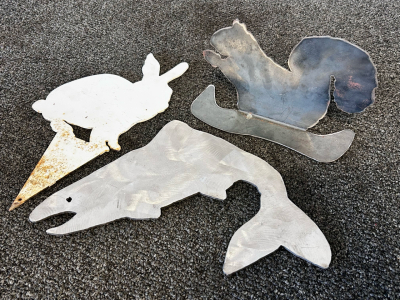 (3) Custom Metal Art Home Decorations by Jacks Metal Works