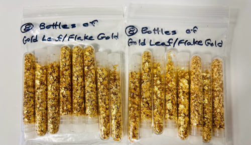 (16) Small Viles Of Collectors Leaf Gold/ Flake Gold