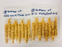 (16) Small Viles Of Collectors Leaf Gold/ Flake Gold