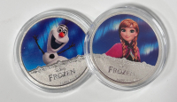 (6) Collectible Disneys "Frozen" Silver Plated Coins - 2
