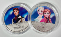 (6) Collectible Disneys "Frozen" Silver Plated Coins - 4