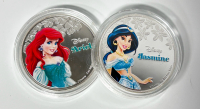 (6) Collectible Disney Silver Plated Coins "Princesses" - 2