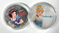 (6) Collectible Disney Silver Plated Coins "Princesses" - 3