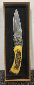 Vintage Motorcycle Themed Knife