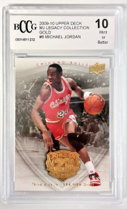 2009-10 Upper Deck MJ Legacy Collection Gold #6 Graded Michael Jordan Card (10 Mint)