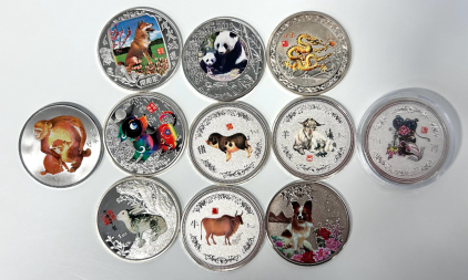(11) Zodiac Silver Plated Coins/ Tokens