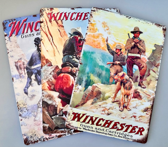 (3) Winchester Tin Signs