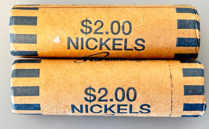 (2) Rolls Of Vintage Buffalo Nickels
