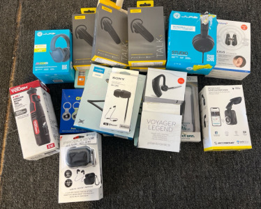 Small Electronics &mdash; Bluetooth Headphones, Dash Cameras, Wires Headphones, 8V Cordless Rotary Tool