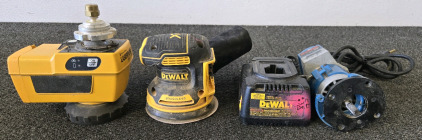 DeWalt Brushless Sander, Laserplane Measuring Tool, DeWalt Battery Charger & Handy Trimmer