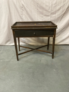 Old brown small living room table