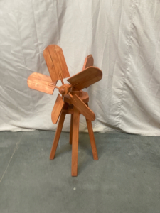 Faded orange small windmill