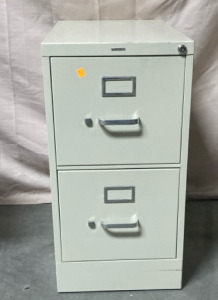 HON Putty Color 2-Drawer Letter Size Steel File Cabinet WITH NO KEY